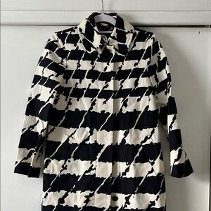 Michael Kors Black and White Patterned Coat